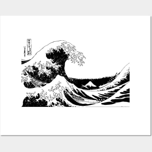 Retro Great Wave Off Kanagawa Posters and Art